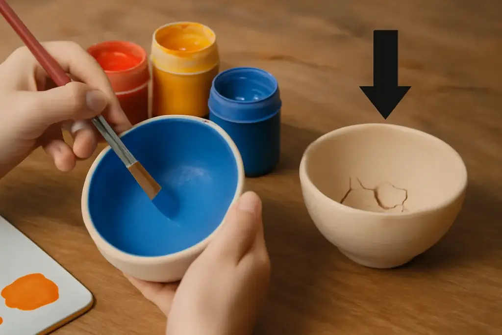 Posso dipingere la ceramica con colori acrilici? La risposta che ti evita brutte sorprese dopo la cottura