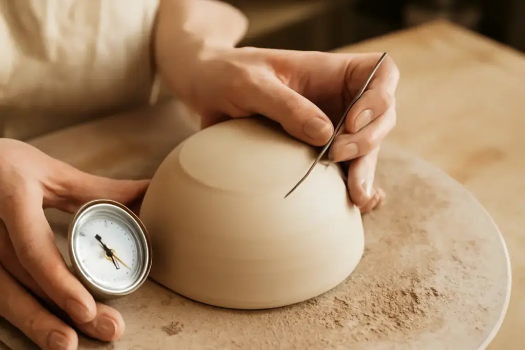Qual è il momento giusto per incidere la ceramica prima della cottura? L’accorgimento che evita crepe