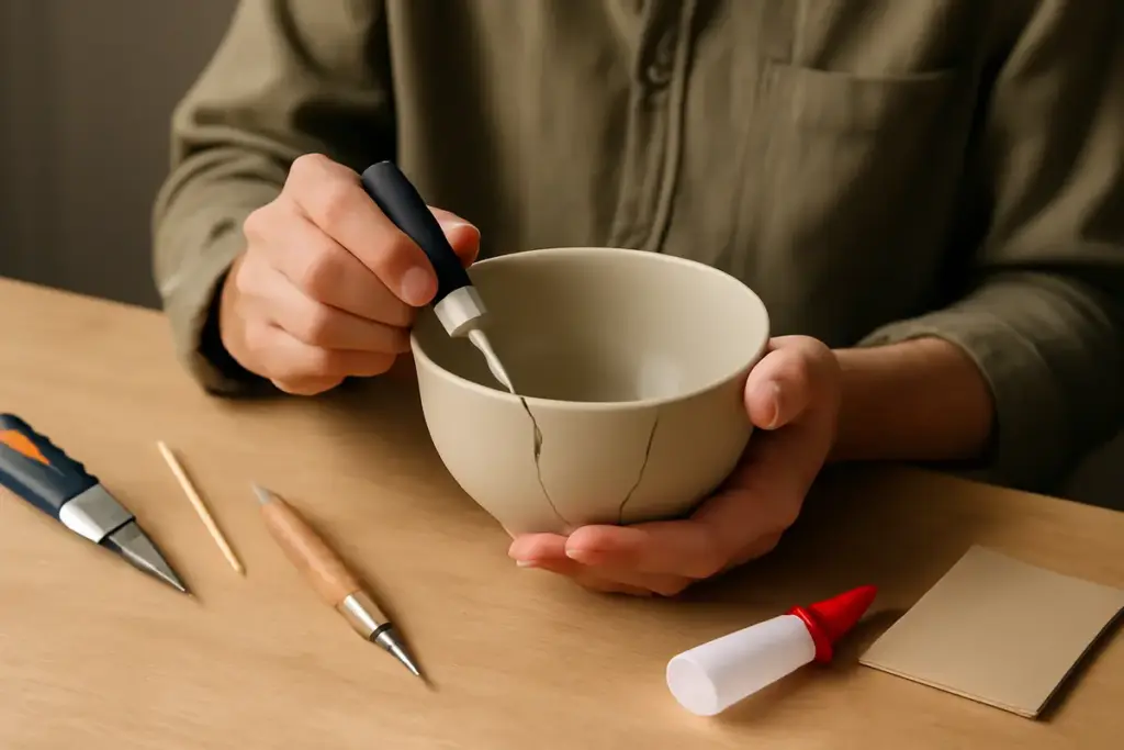 Come restaurare piccole crepe o scheggiature nelle tue ceramiche? Rimedi pratici per ogni livello di esperienza